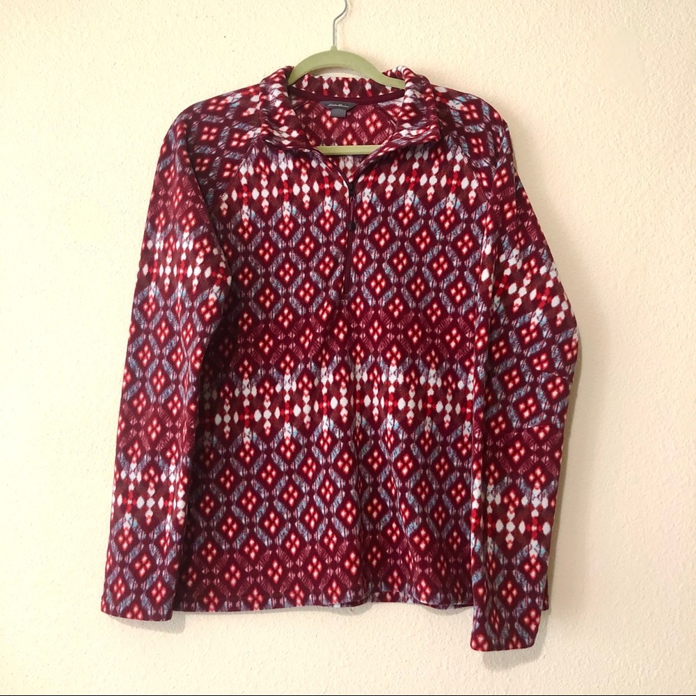 Quarter-zip Eddie Bauer quest fleece, XL